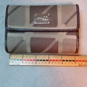 Nine & Co. Beige and Dark Brown Card Holder